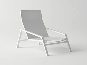 PULVIS ROYAL - Aluminium deck chair with armrests by 10Deka