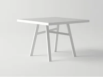 PULVIS - Square aluminium garden table by 10Deka