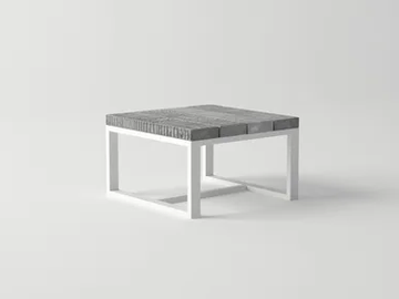 ULTRA - Aluminium and wood garden side table by 10Deka