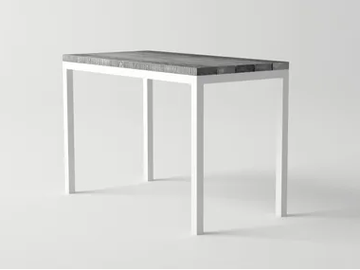 ULTRA - Aluminium and wood high table by 10Deka