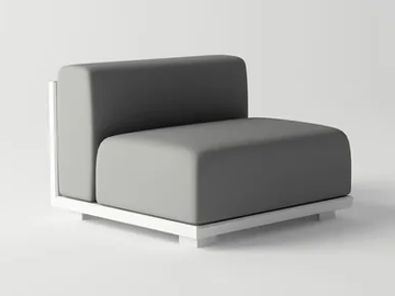 VICTUS MODULAR SOFA CENTER PIECE - Aluminium garden armchair by 10Deka