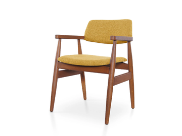 CENA - Upholstered beech chair with armrests by 5A Design