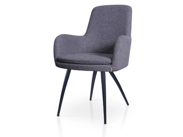 DOLPHIN TIFFANY - Upholstered fabric chair with armrests by 5A Design