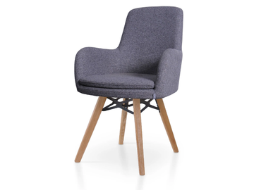 DOLPHIN VITO - Upholstered fabric chair with armrests by 5A Design