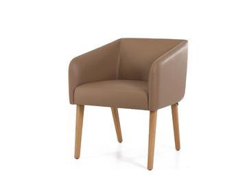 ERA - Upholstered leather chair with armrests by 5A Design