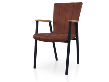 GALA - Upholstered fabric chair with armrests by 5A Design