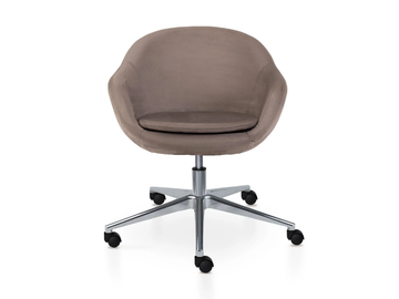 GLOBE 5 WAYS - Upholstered height-adjustable fabric office chair with castors by 5A Design
