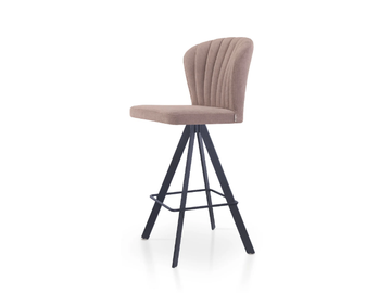 GLORIA BAR SPIDER - Trestle-based high fabric stool with footrest by 5A Design