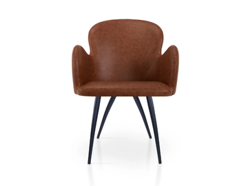 HERA TIFFANY - Leather chair with armrests by 5A Design