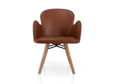HERA VITO - Leather chair with armrests by 5A Design