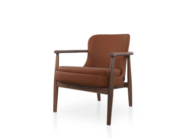 MOOD - Leather armchair with armrests by 5A Design