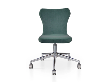 NEW 5 WAYS - Swivel height-adjustable leather office chair with 5-Spoke base by 5A Design