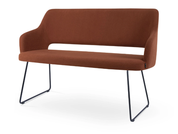 PARADISE DOUBLE SLED - Fabric bench with back by 5A Design