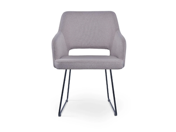 PARADISE SLED - Sled base fabric chair with armrests by 5A Design