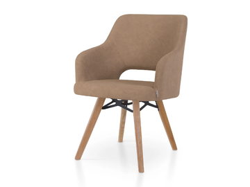 PARADISE VITO - Leather chair with armrests by 5A Design