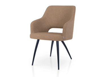 PARDISE TIFFANY - Leather chair with armrests by 5A Design