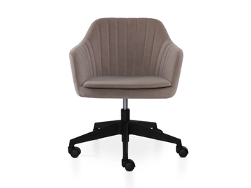 PREMIERE 5 WAYS - Upholstered swivel leather office chair with armrests by 5A Design