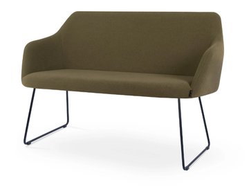 PREMIERE DOUBLE SLED - Fabric bench with back by 5A Design