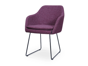 PREMIERE SLED - Sled base fabric chair with armrests by 5A Design