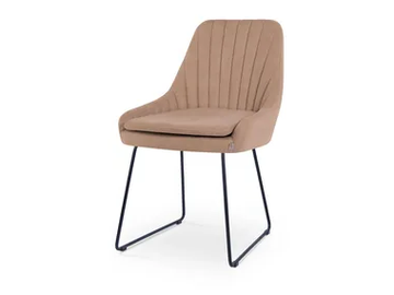 PREMIERE SLED - Sled base leather chair by 5A Design