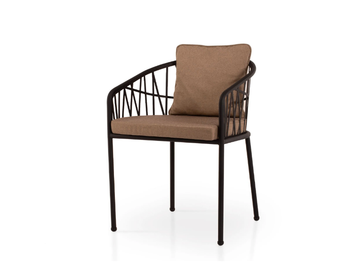 RIGA - Powder coated aluminium chair with armrests by 5A Design