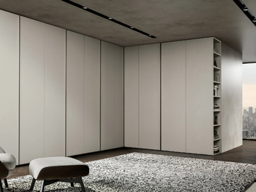 INTERMEZZO - Corner sectional wooden wardrobe by Adok