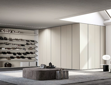RETURN - Corner wooden wardrobe with shoe rack by Adok