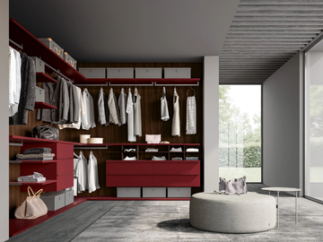 UP&DOWN - Sectional wooden walk-in wardrobe by Adok