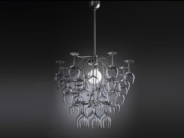 SAUVIGNON - Glass chandelier by Aldo Bernardi