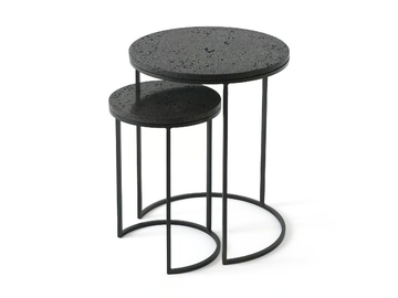 ANAXIMÈNE - Round stackable lava stone coffee table by AMPM