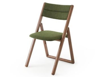 CAMMINATA - Folding walnut and fabric chair by AMPM