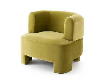 DARREL - Fabric easy chair with armrests by AMPM