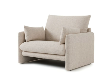 LUCIANO - Fabric armchair with armrests by AMPM