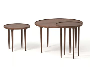 MAGOSIA - Round walnut coffee table by AMPM