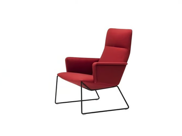 CAPRI LOUNGE BU1696 - Sled base armchair high-back by Andreu World