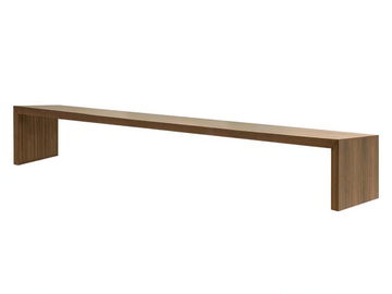 CLOSED BENCH WALNUT - Walnut bench seating by Andreu World