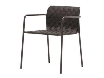 COSTA SO0277 - Stackable aluminium chair with armrests by Andreu World