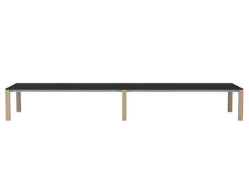 EXTRA CONFERENCE TABLE ME01345 - Rectangular aluminium and wood meeting table by Andreu World