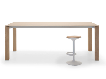 EXTRA HIGH TABLE ME 01146 - Rectangular oak high table by Andreu World