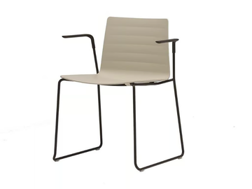 FLEX OUTDOOR SO1323 - Sled base Polymer garden chair with armrests by Andreu World