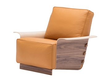 FOREST CLUB - Leather armchair with armrests by Andreu World
