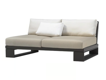 LANDSCAPE ALU SF4630 - 2 seater aluminium garden sofa by Andreu World