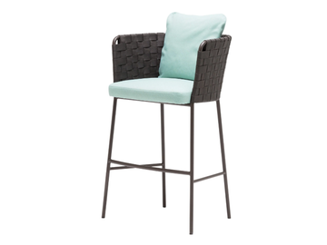 MARINA BQ0289 - High aluminium stool with armrests by Andreu World