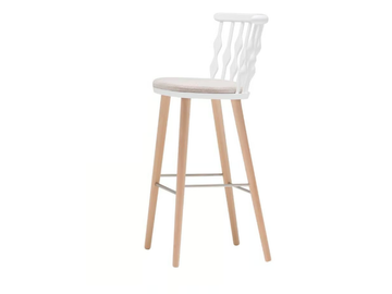 NUB BQ1452 / BQ1453 - High beech stool with integrated cushion by Andreu World