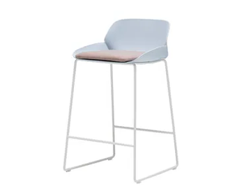 NUEZ OUTDOOR BQ2894 - High Polymer garden stool with integrated cushion by Andreu World