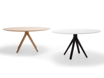 NUEZ TABLE - Round wooden table by Andreu World