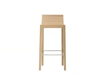 RDL BQ7298 - High oak stool with back by Andreu World