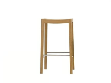 RDL BQ7299 - Oak stool with footrest by Andreu World