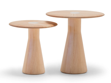 REVERSE OCCASIONAL TABLE ME 5642/5643 - Round wooden high side table by Andreu World