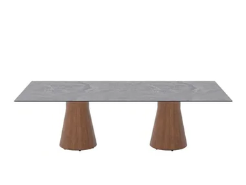 REVERSE WOOD OUTDOOR ME15107 - Rectangular table with iroko base by Andreu World